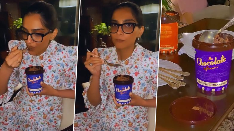 Sonam Kapoor Tries an Ice Cream From Rhea Kapoor’s Collaboration With Papa Cream, Tells Her Sister Which Flavour She Likes