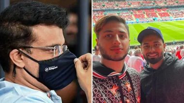 Sourav Ganguly Defends Rishabh Pant for Not Wearing a Mask During Euro 2020, Says ‘Rules Have Changed’