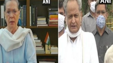 India News | Sonia Gandhi Keeps Watch on Rajasthan's Political Developments; Ajay Maken, Venugopal Arrive in Jaipur to Freeze Formula for Solution