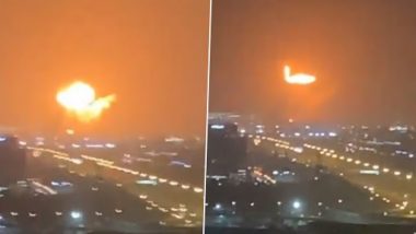 Dubai Ship Blast: Fire Erupts on Container Ship at Jabal Ali Port, Causes Explosion That Rocks the Commercial Hub of UAE (Watch Video)