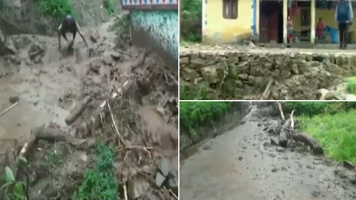 Uttarakhand Cloudburst: Rubble Enters Some Houses in Med Village of Bal Ganga in Tehri Garhwal (Watch Video)