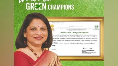 Business News | Chitkara University Recognised as District Green Champion by Government of India