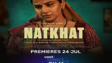 Entertainment News | Vidya Balan Announces Premiere Date of Her Short Film 'Natkhat'
