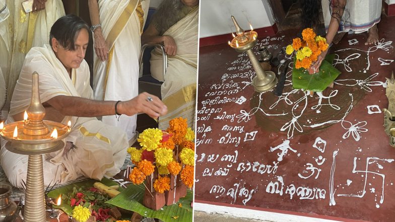 Happy Onam 2021: Shashi Tharoor Shares Pics Performing 'Puthari' Puja At His Ancestral House, Extends Festival Greetings to Netizens