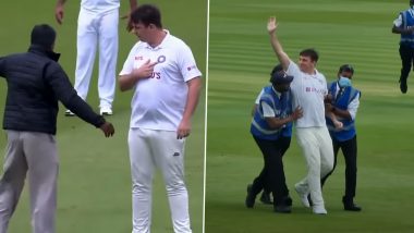 Here’s How Pitch Invader 'Jarvo 69' Pretended to be an Indian Fielder During Lord’s Test vs England (Watch Full Video)