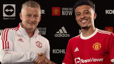 Will Jadon Sancho Play Tonight in Manchester United vs Leeds United Premier League 2021-22 Clash? Here’s the Possibility of the Star Footballer Making his Debut for Red Devils