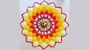 Onam 2021 Pookalam Rangoli Designs: Beautiful and Easy Flower Rangoli Design Ideas To Decorate This Thiruvonam (Watch Tutorial Videos)