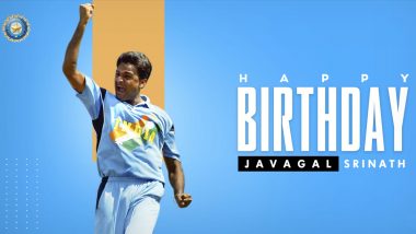 Javagal Srinath Birthday: BCCI Tweets Special Wish for Former Indian Cricketer