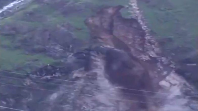 Landslide in Uttarakhand: Massive Landslide Reported Near Motorway Close to Joshimath-Badrinath National Highway (Watch Video)