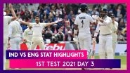 IND vs ENG Stat Highlights 1st Test 2021 Day 3: Ageless James Anderson Rattles Indian Batting Lineup
