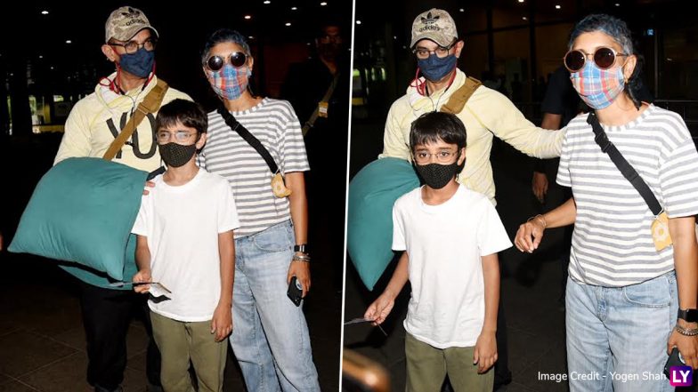 Aamir Khan, Kiran Rao And Their Son Azad Return To The Bay After Filming Laal Singh Chaddha In Kargil (View Pics)