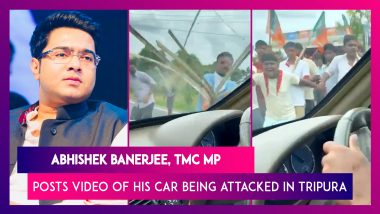 Abhishek Banerjee, TMC MP & Mamata Banerjee’s Nephew Tweets Video Of His Car Being Attacked In Tripura, Blames Chief Minister Biplab Deb