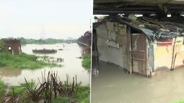 Delhi Rains: Yamuna Water Level Rises Close to Danger Mark at Loha Pul (View Pics)