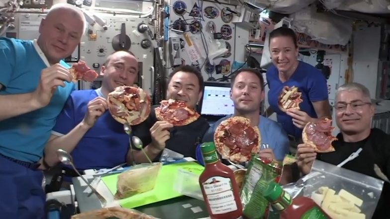 Pizza Party In Space! Astronauts Enjoy Floating Pizza Leaving Netizens Amazed (Watch Video)