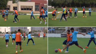 IPL 2021 Diaries: Shreyas Iyer Shows his Fiery Football Skills During Delhi Capitals’ Practice Session (See Video)