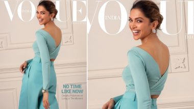 Deepika Padukone Looks a Stunner in This Powder Blue Outfit As She Poses for Vogue India’s Latest Issue (View Pic)