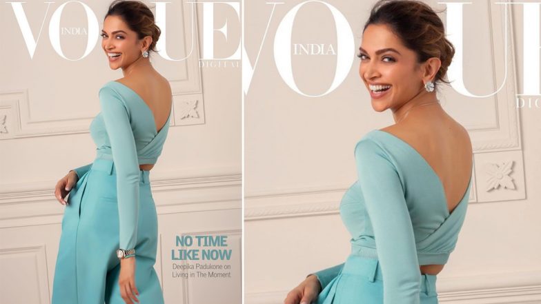 Deepika Padukone Looks a Stunner in This Powder Blue Outfit As She Poses for Vogue India’s Latest Issue (View Pic)