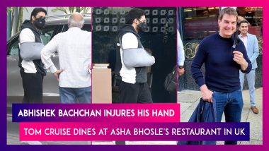 Abhishek Bachchan Injures His Hand, Amitabh Bachchan & Shweta Bachchan Nanda Visit Hospital; Tom Cruise Dines At Asha Bhosle's Restaurant In UK