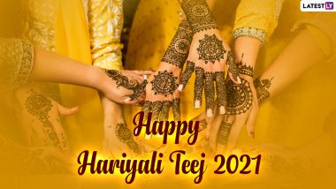 Hariyali Teej 2021 Wishes & Sawan Teej HD Images: Send WhatsApp Stickers, Messages, Greetings, Telegram Pics and Shiva-Parvati Photos on the Choti Teej