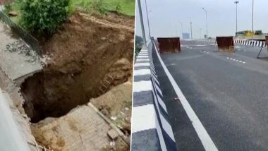 Gurugram: Portion of IFFCO Chowk Flyover Collapses Due to Sewer Line Damage, Traffic Diverted