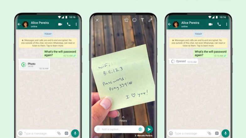 WhatsApp Rolls Out ‘View Once’ Feature That Deletes Photos & Videos From Chat After Seen Once