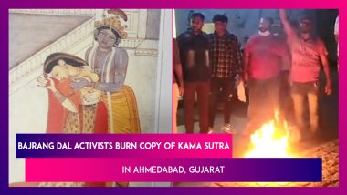 Bajrang Dal Activists Burn Copy Of Kama Sutra In Ahmedabad, Gujarat, Shouts ‘Jai Shri Ram’; Says Book Insults Hindu Deities