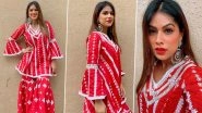 Nia Sharma Exudes &lsquo;Rakhi Vibes&rsquo; In a Gorgeous Red Sharara, Shares Stunning Pics From Raksha Bandhan Celebration