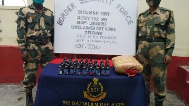 India News | BSF Apprehends Bangladeshi Nationals, Seizes 19.5 Kg Cannabis at India-Bangladesh Border