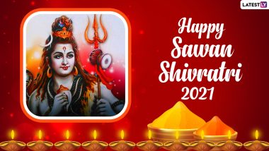 Sawan Shivratri 2021 Wishes, Greetings & Messages: Lord Shiva WhatsApp Stickers, Telegram Pics,  GIFs and Quotes to Celebrate the Auspicious Festival Dedicated to Mahadev
