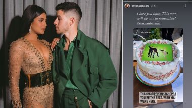 Nick Jonas Commences Jonas Brothers Tour With Cake From Wife Priyanka Chopra