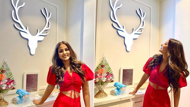 Hina Khan Looks Effortlessly Chic in Red Hot Co-Ord Set; View Latest Instagram Post