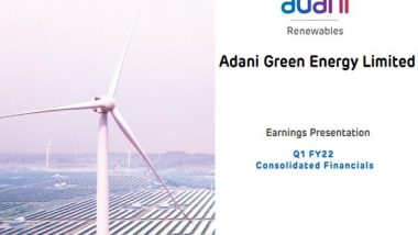 Business News | Adani Green Reports 35 Pc Hike in Q1 Cash Profit at Rs 460 Crore