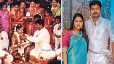 Thalapathy Vijay and Sangeetha’s 22nd Wedding Anniversary; Fans Shower the Couple With Love on Their Special Day With Throwback Pics!