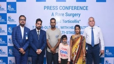 Business News | 7-Year-Old Girl, with Head Tilted and Fixed at 90 Degrees, Successfully Treated at Apollo Hospitals Navi Mumbai