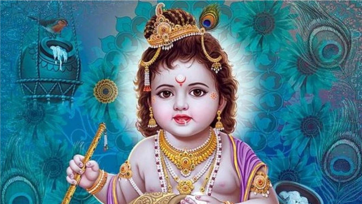 Krishna Ladoo Gopal ON FINE ART PAPER HD QUALITY WALLPAPER POSTER Fine Art  Print - Religious posters in India - Buy art, film, design, movie, music,  nature and educational paintings/wallpapers at Flipkart.com