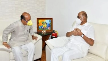 India News | Karnataka CM Bommai Meets NCP Chief Sharad Pawar, Discuss Interstate Water Issues