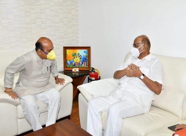 India News | Karnataka CM Bommai Meets NCP Chief Sharad Pawar, Discuss Interstate Water Issues