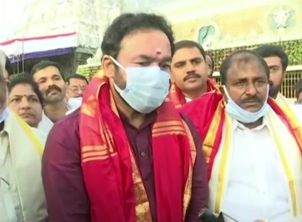 India News | G Kishan Reddy Visits Lord Balaji Temple in Tirumala