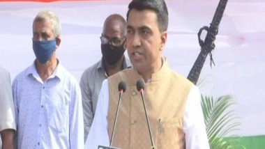 India News | Goa CM Sawant Hoists National Flag, Speaks About 16,000 Litres of Free Water to People in State