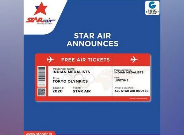 Business News | Star Air Announces Free Airline Tickets for a Lifetime to All the Indian Medalists at Tokyo Olympics
