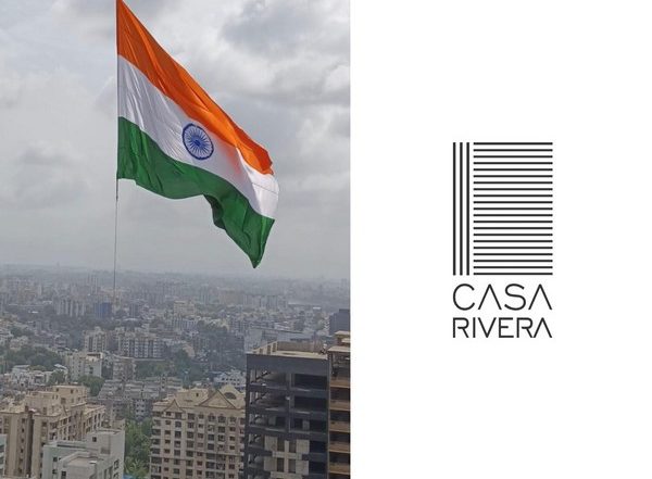 Business News | Gujarat's Highest Tricolour Hoisted at 321 Feet on the Tallest Residential Building in Surat, Casa Rivera by Vasu Pujya and Marvela Group