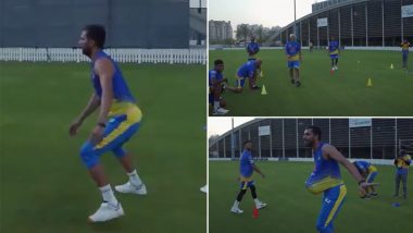 IPL 2021 Diaries: CSK Players Warm Up and Celebrate After the Training Session, Deepak Chahar Jokes Around the Field