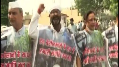 India News | Cong Holds Protest in Lucknow, Says UP Govt Has Turned Deaf to People's Issues