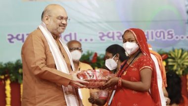 Laddu Vitaran Yojana Launched in Gujarat's Gandhinagar by Amit Shah to Save Pregnant Women From Malnutrition