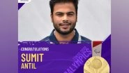 Sports News | Tokyo Paralympics: Absolutely Astonishing Display of Strength, Says Bindra as Sumit Antil Wins Gold
