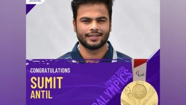 Sports News | Tokyo Paralympics: Absolutely Astonishing Display of Strength, Says Bindra as Sumit Antil Wins Gold