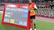 Sports News | Tokyo Paralympics: World Record Has Been Broken, Sumit's Feat is Inspirational, Says Anurag Thakur