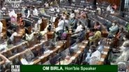 India News | Lok Sabha Speaker Cautions Opposition Not to Place Placards in Front of His Chair