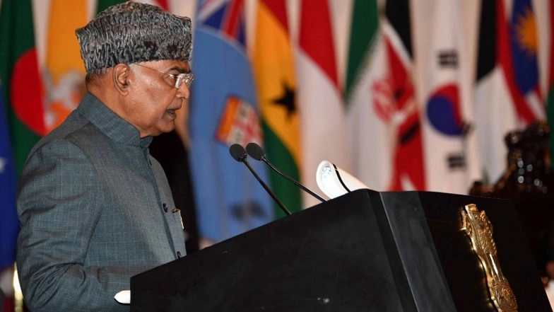 President Ram Nath Kovind Addresses Student Officers of 77th Staff Course of the Defence Services Staff College, Wellington in Tamil Nadu