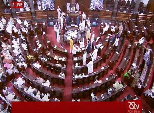 India News | Rajya Sabha Productivity Drops to 21 Pc as Opposition Continues Its Protests